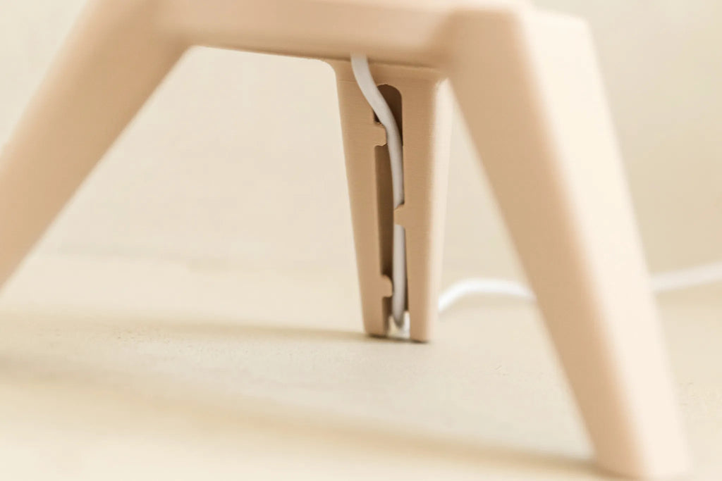 Modern Geometric USB Table Lamp with Tripod Stand | Ambient Bedside Light | 3 Light Modes & Dimmable
