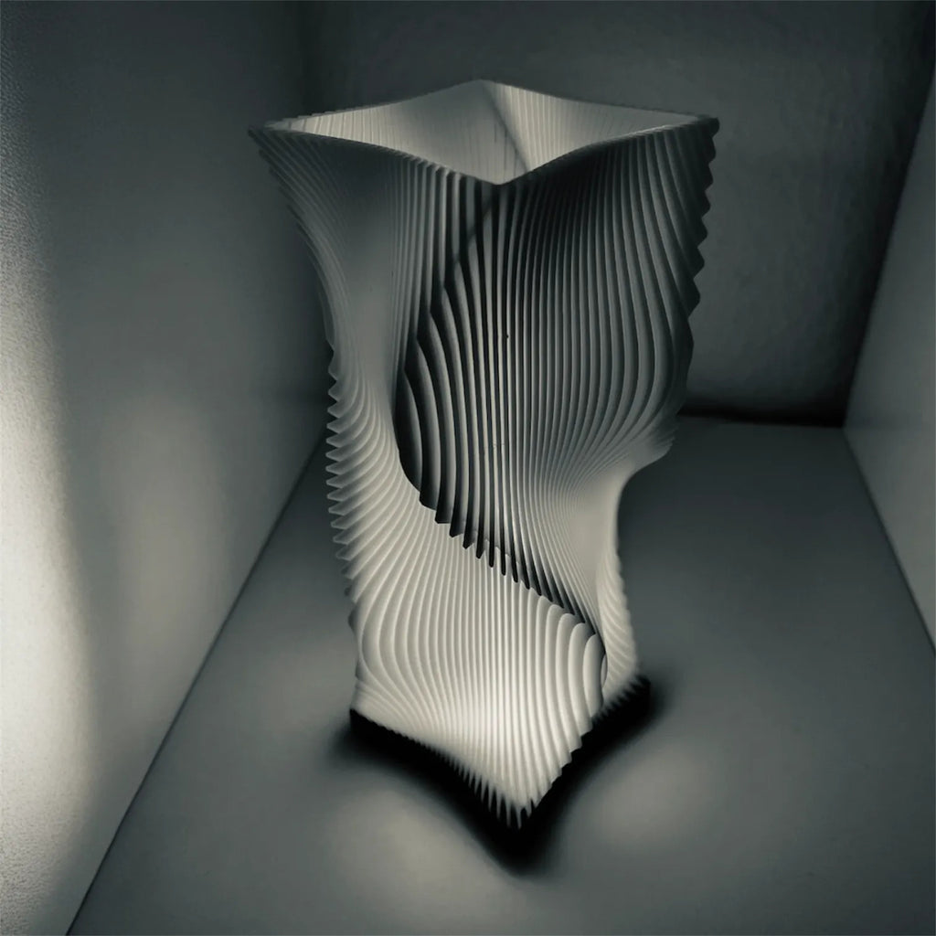 Modern USB LED Spiral Table Lamp | Dimmable Ambient Desk Light | 3 Color Modes