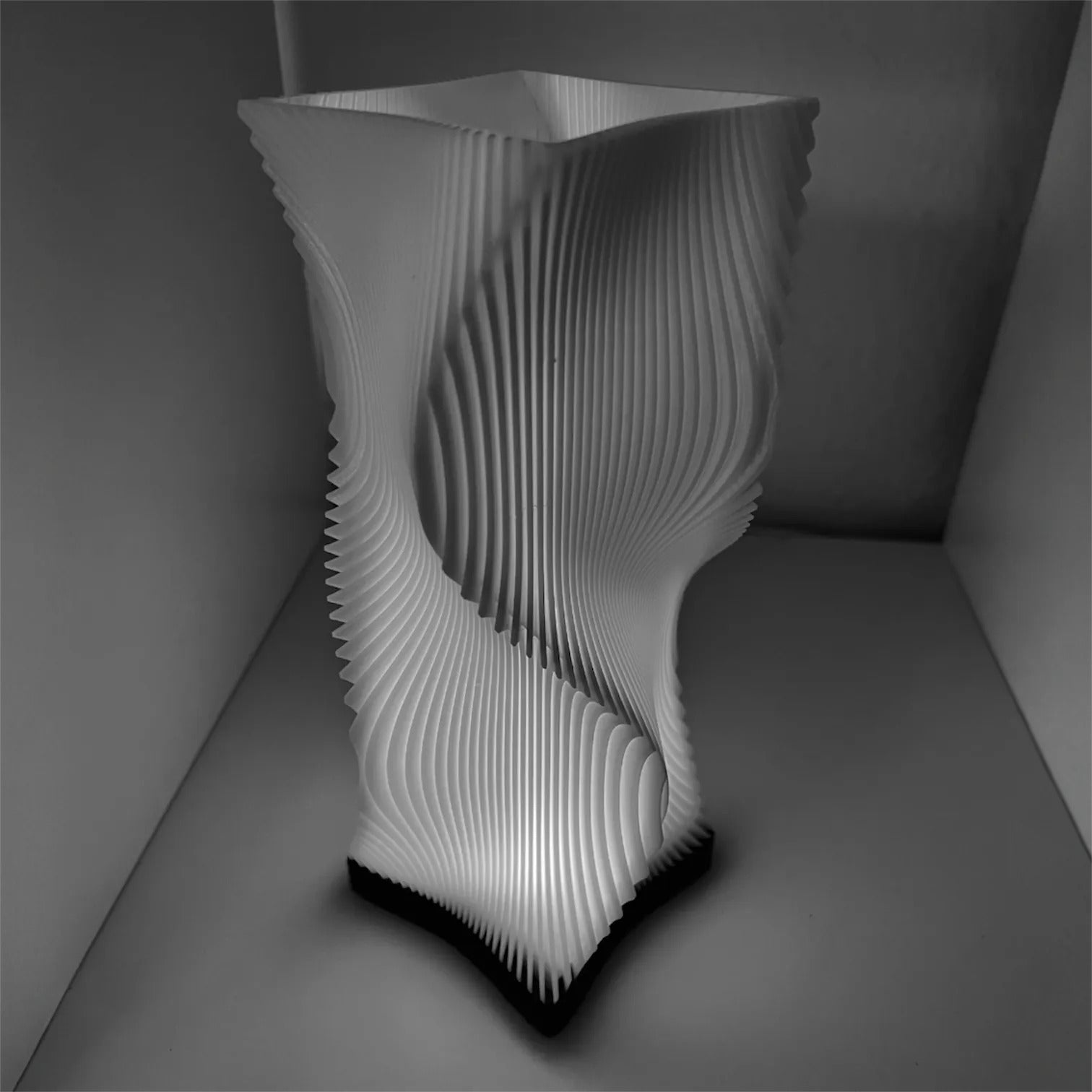 Modern USB LED Spiral Table Lamp | Dimmable Ambient Desk Light | 3 Color Modes