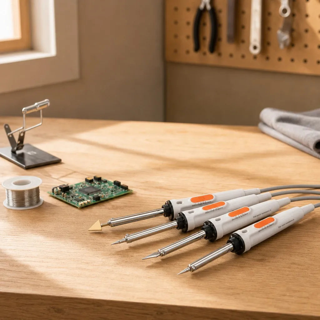 Halyvira soldering and plastic repair kit on a workshop bench