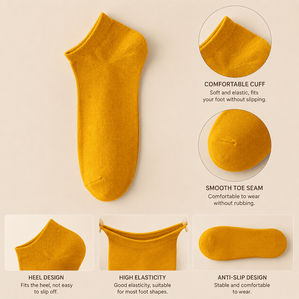 Men Short No-Show Cotton Socks