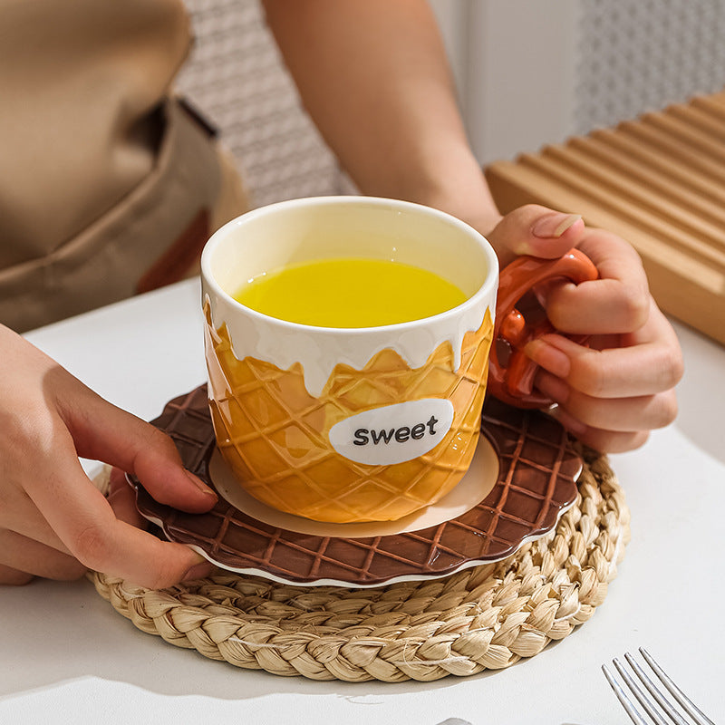 Hand-Painted Dessert Series Ceramic – Cup, Bowls & Plates