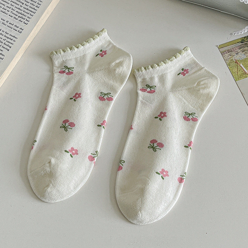 Women Japanese Style Summer Cotton Socks