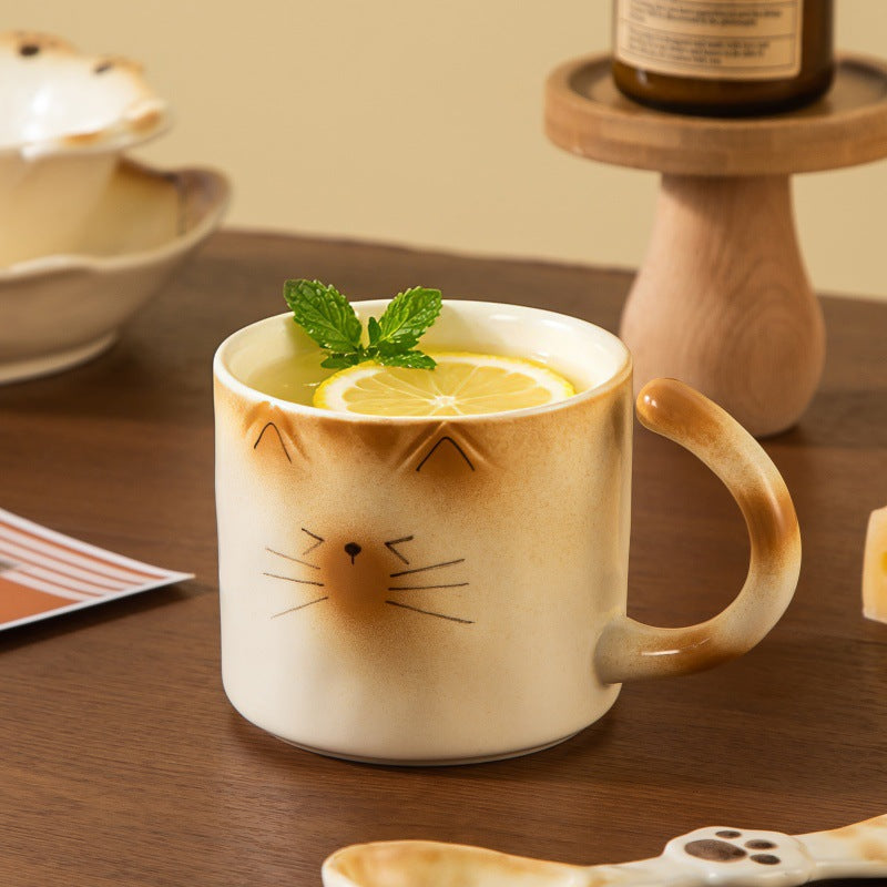 Japanese Bread Cat Underglaze Ceramic Collection