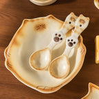 Japanese Bread Cat Underglaze Ceramic Collection