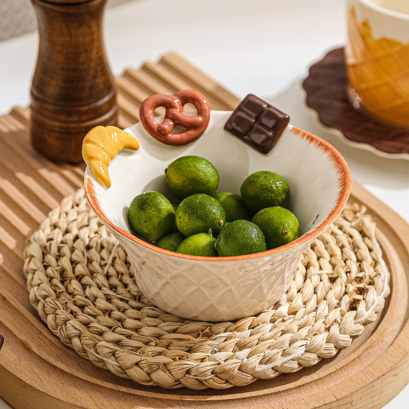 Hand-Painted Dessert Series Ceramic – Cup, Bowls & Plates