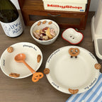 Croissant Pretzel Embossed Ceramic Tableware