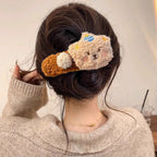 Bow & Knitted Hair Clips – Bear, Pearl & Flower