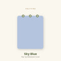 Halyvira flip-up notebook in sky blue cover