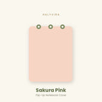 Halyvira flip-up notebook in sakura pink cover