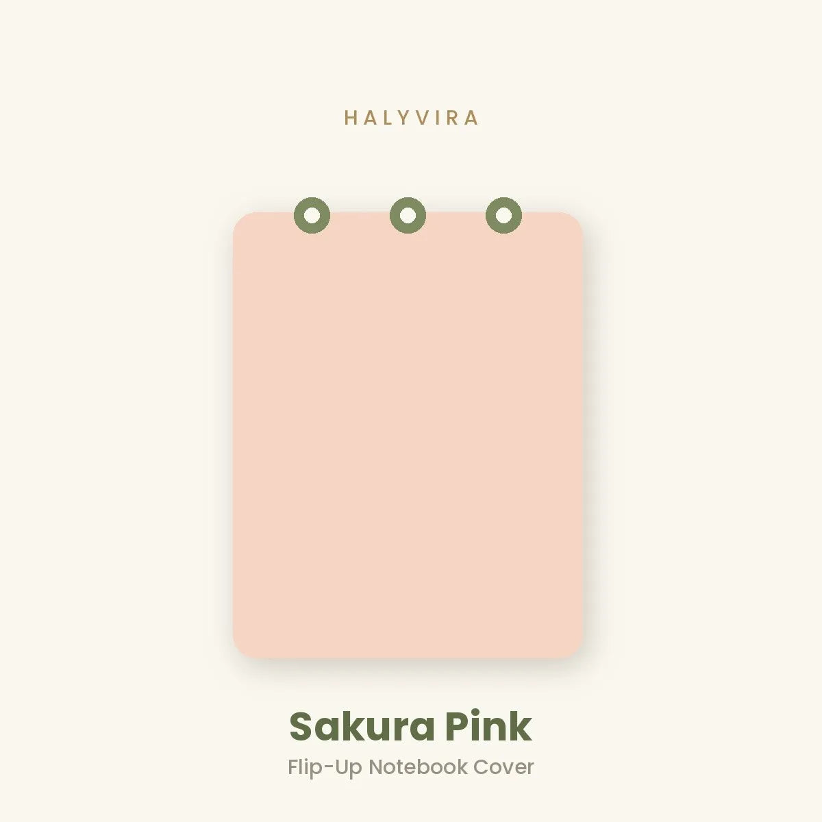 Halyvira flip-up notebook in sakura pink cover