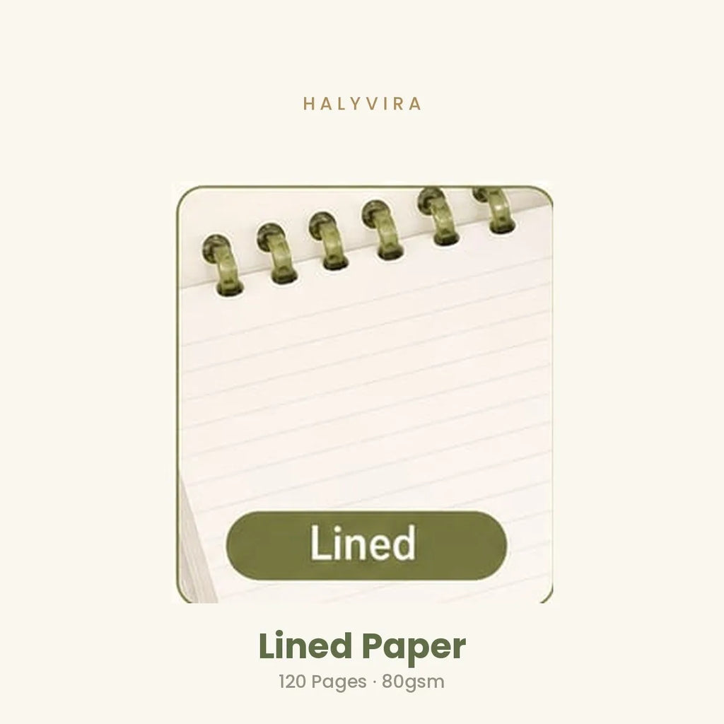 Halyvira notebook lined paper refill, 120 pages, 80gsm