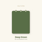 Halyvira flip-up notebook in deep green cover