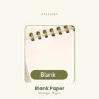 Halyvira notebook blank paper refill, 120 pages, 80gsm