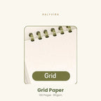 Halyvira notebook grid paper refill, 120 pages, 80gsm