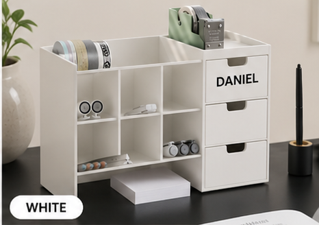 Halyvira DeskHub™ – Custom Name Desk Organizer