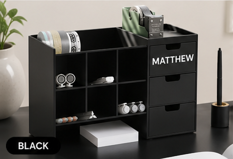 Halyvira DeskHub™ – Custom Name Desk Organizer