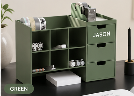 Halyvira DeskHub™ – Custom Name Desk Organizer