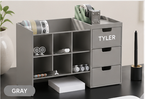 Halyvira DeskHub™ – Custom Name Desk Organizer