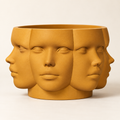 Sculptural Face Planter — AI-generated product visual; verify against the physical sample