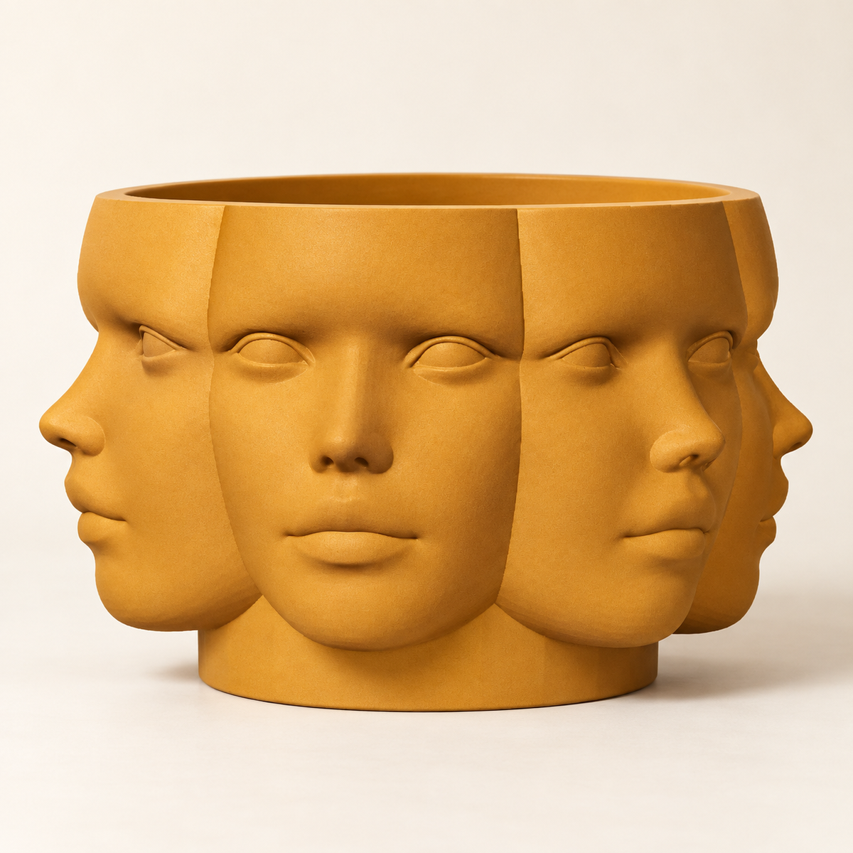 Sculptural Face Planter — AI-generated product visual; verify against the physical sample