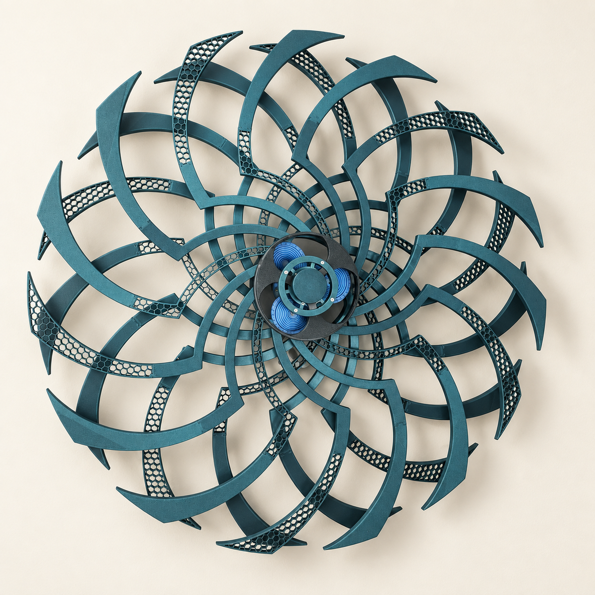 Spring-Motion Sculpture — AI-generated product visual; verify against the physical sample