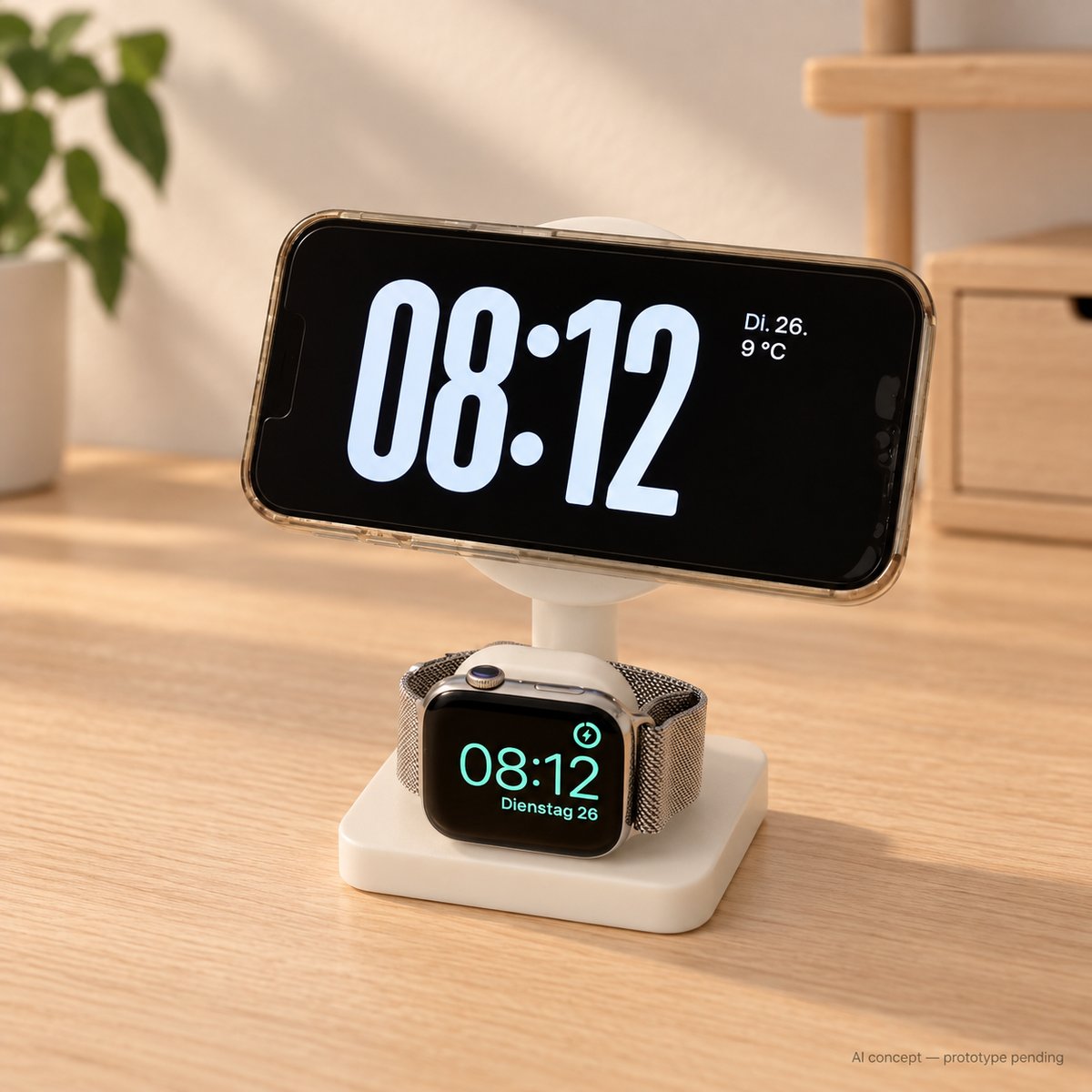 Dual Charging Dock — AI concept + creator reference; prototype pending