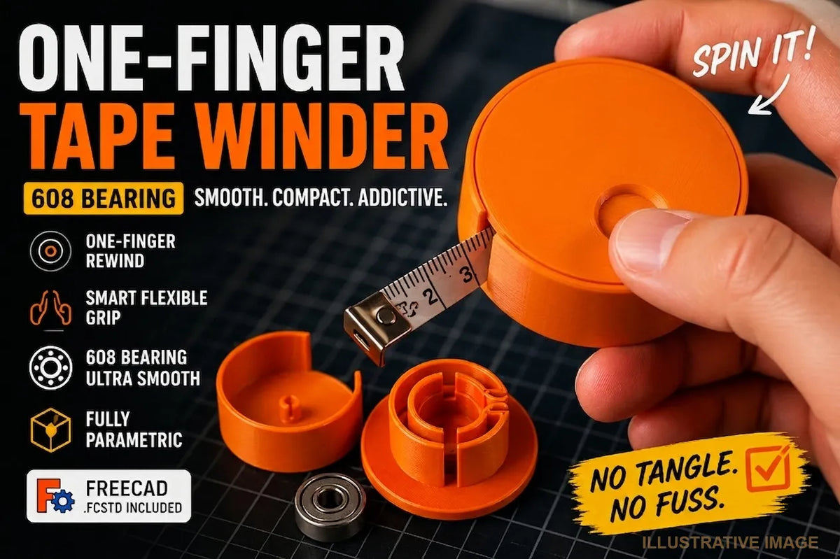 One Finger Tape Winder — Creator illustrative image; prototype pending