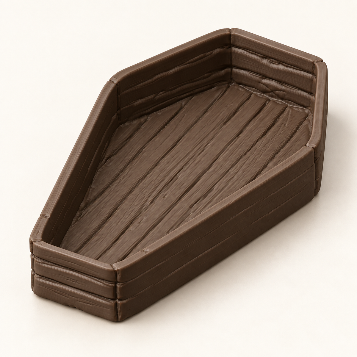 Weathered Coffin Tray — AI-generated product visualization; illustrative colour and finish