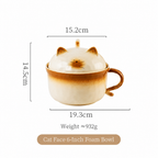 Japanese Bread Cat Underglaze Ceramic Collection