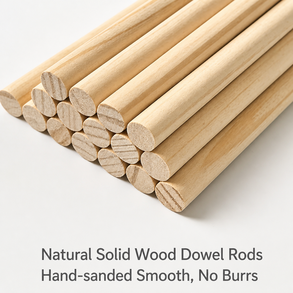 Pine Wood Round Dowels – 20mm x 1m