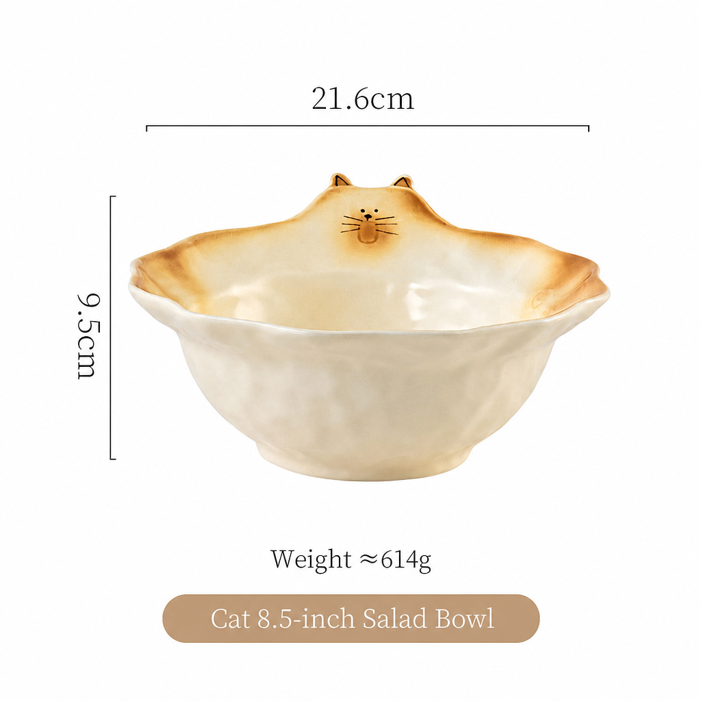 Japanese Bread Cat Underglaze Ceramic Collection