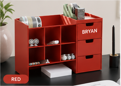 Halyvira DeskHub™ – Custom Name Desk Organizer