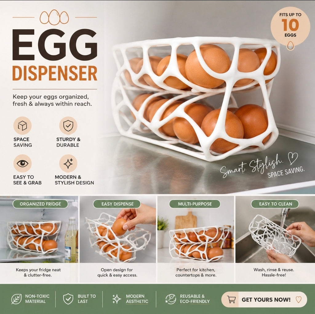 Modern Egg Dispenser Storage Rack