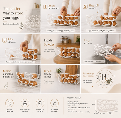 Modern Egg Dispenser Storage Rack