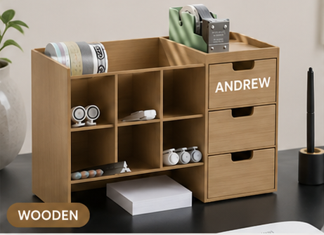 Halyvira DeskHub™ – Custom Name Desk Organizer