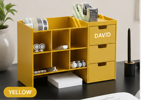 Halyvira DeskHub™ – Custom Name Desk Organizer